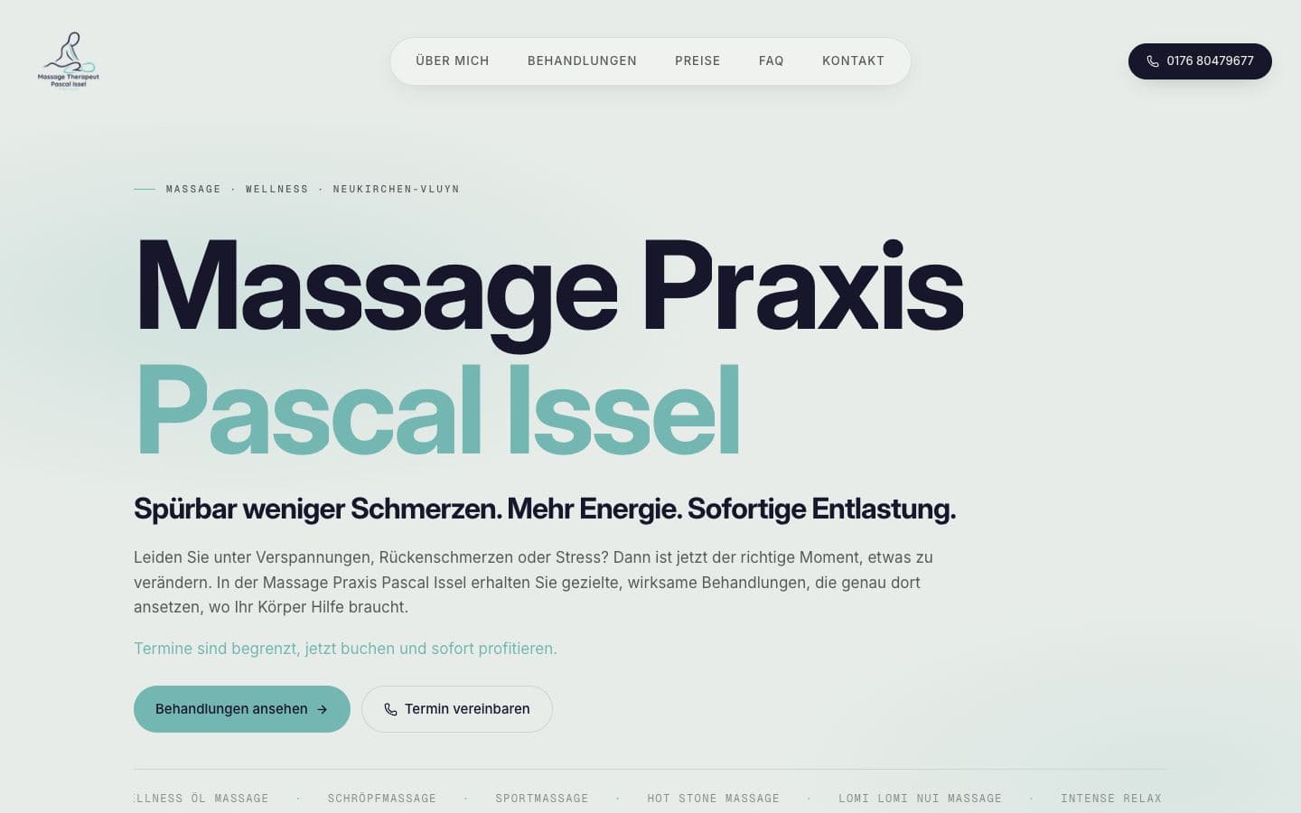 Website of Massage Issel